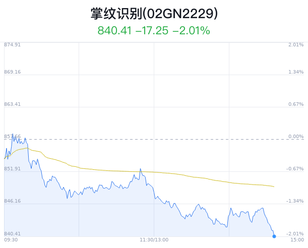 掌纹识别概念盘中跳水，盛视科技跌3.03%  第1张