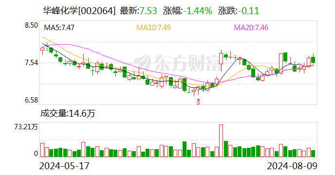 华峰化学：2024年半年度净利润约15.18亿元 同比增加11.74%  第1张